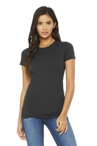 Pack Of 3 BELLA+CANVAS BC6004 Womens Short Sleeve Slim Fit Crew Neck T-Shirt - Picture 1 of 16