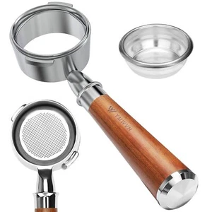 Portafiltro profesional de acero inoxidable 58 mm sin fondo 2 orejas para... - Imagen 1 de 8