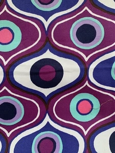 Robert Kaufman LUCKY GIRL Fabric Oval Polka Dot Purple and White 57 x 74cm - Picture 1 of 6