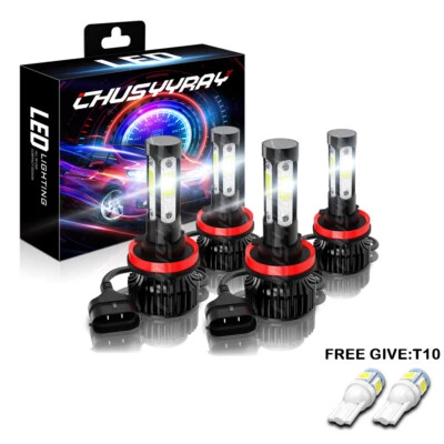 Faro LED H11 + H11 4x haz alto bajo para Chrysler Town&Country 2008-2015 Foto 1 de 4