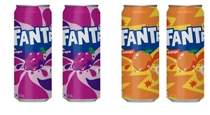 JAPAN FANTA Grape & Orange 500ml x4 cans - Japanese Import - Picture 1 of 1