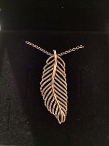 Pandora Light as a Feather Rose Gold Pendant and Silver 75cm Chain