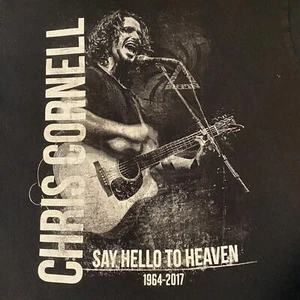 T-shirt maglietta unisex CHRIS CORNELL Say Hello to Heaven taglia intera dalla S alla 5XL - Foto 1 di 3