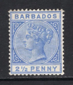 M23075 Barbados 1882 SG93 QV: 2½d ultramarine MM, Cat £120 - Picture 1 of 1