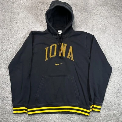 Толстовка с капюшоном мужская Iowa Hawkeyes Nike White Label Campus большая черная - Изображение 1 из 4