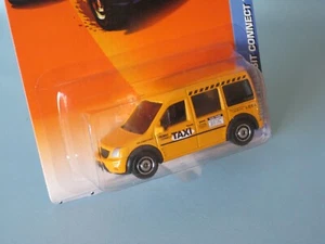 Matchbox Ford Transit Connect Taxi Yellow Body Toy Model 70mm USA BP Minicab a - Picture 1 of 2