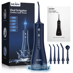 SEJOY Water Flosser Wiederaufladbare Dental Munddusche Zahnreiniger 5 Jet Tips - Bild 1 von 19