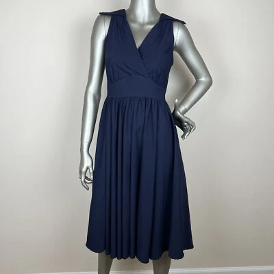 Vestido Swing Retro Stop Staring Nuevo sin Etiquetas. Figura favorecedora XS/S azul marino sin mangas Foto 1 de 4