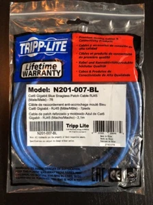 Tripp Lite Cat6 Patch Cable - 1 X Rj-45 Male 7ft Blue -n201007bl- - Picture 1 of 2