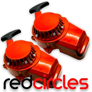 2x MINI MOTO ROJA ARRANQUE DE METAL se adapta a 47cc y 49cc MINI DIRT & QUAD - Imagen 1 de 3