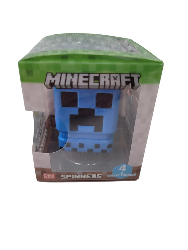 Mojang Minecraft Spinner Toy RARE Blue Charged Creeper