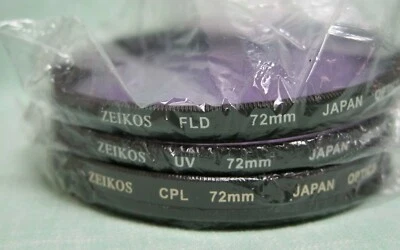 72mm Zeikos  Multi-Coated 3 Piece Filter Kit UV, CPL, FLD  - Image 1 of 4