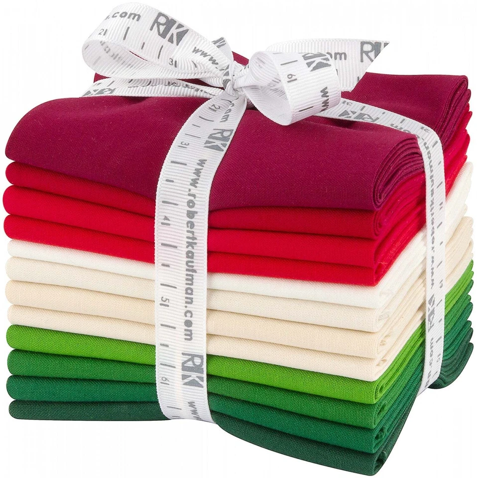 FQ-1379-12 - Fat Quarter Kona Cotton - Christmas Holiday Bundle - 12pcs - Image 1 of 1