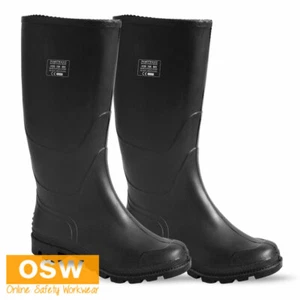Black PVC Agriculture, Fisheries, Janitorial and Light Industry Work Gumboots - Picture 1 of 4