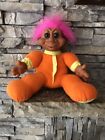 Troll Doll By Happiness Express! 11” Pink Hair Brown Eyes Soft Body!Sleepy Troll