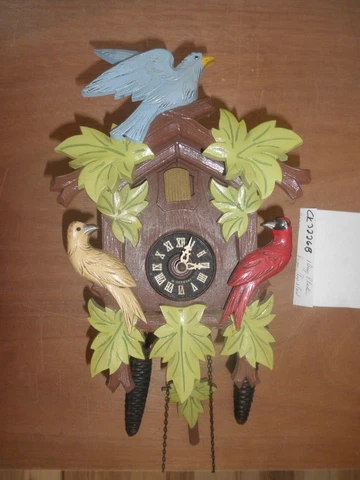 Cuckoo Clock German Plastic frame, pendulum and top  working 1 Day CK3226b Cover