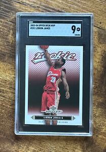 2003-04 Upper Deck MVP #201 LeBron James RC rookie SGC 9 #S3240