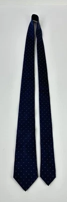 Corbata Ralph Lauren Etiqueta Negra Cuello Seda Azul Marino con Lunares Blancos Para Hombre O/S Foto 1 de 4