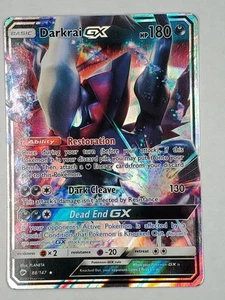 Darkrai GX 88/147 Holo Ultra Rare SM: Burning Shadows LP English Pokemon - Picture 1 of 2