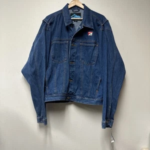 Tri-Mountain Herren Große L Jeansjacke Dairyland Samen Bestickt Neu Neu mit Etikett - Bild 1 von 10