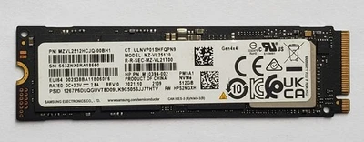 SSD Samsung PM9A1 Gen4x4 512 GB NVME M.2 limpiado y probado Foto 1 de 2