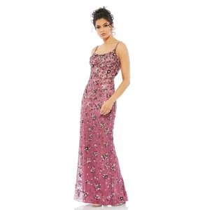 Mac Duggal Blumen Perlen Kleid Himbeere Stil 5477 Größe 10 - Bild 1 von 9