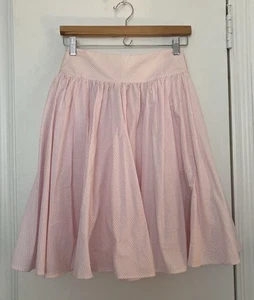 Falda Vintage Ralph Lauren Talla 2 Rosa Seersucker Nueva con Imperfecciones - Imagen 1 de 7