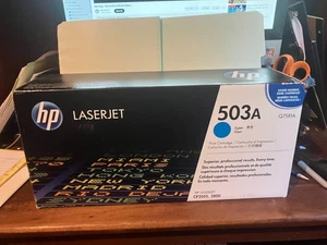 HP 503A Q7581A Cyan Toner cartridge fir HP Color Laserjet CP3505 3800 - Picture 1 of 1