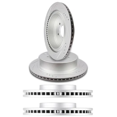 Front and Rear Discs Brake Rotors For Nissan Quest 2004 2005 -2013 Drill Slot - Image 1 of 4