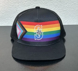 Seattle Mariners MLB 2022 Pride Night Rainbow Snapback Trucker Gorra Sombrero OSFA  - Imagen 1 de 8