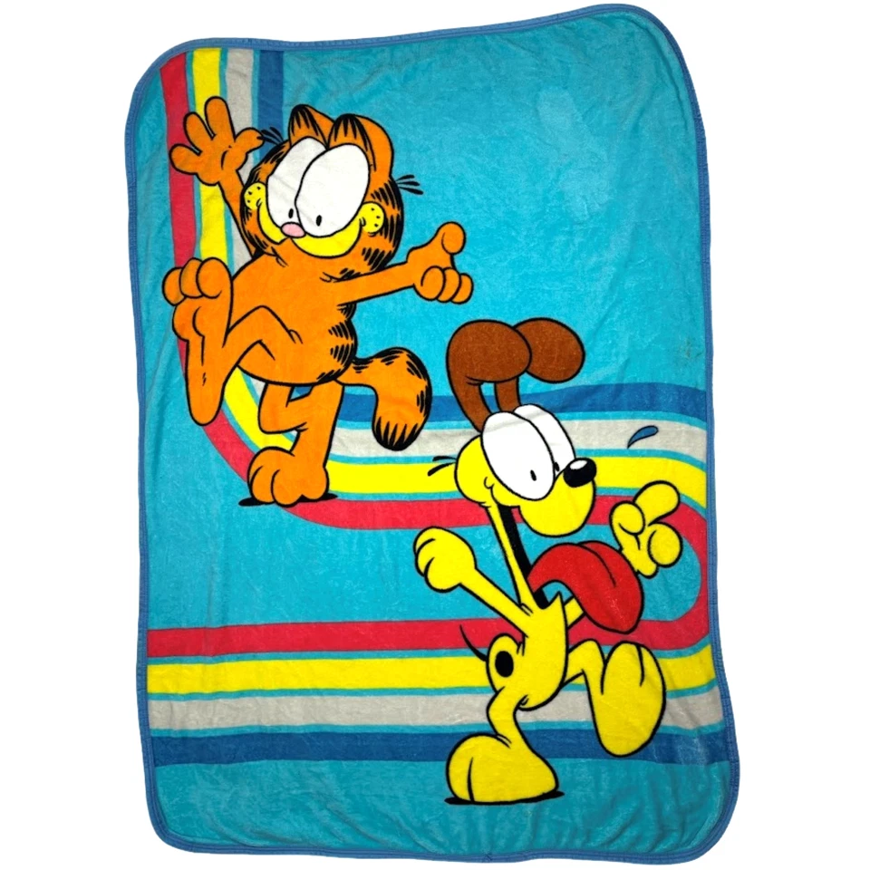 Manta polar suave 45x60 gato unisex Nickelodeon Garfield y Odie perro Foto 1 de 4