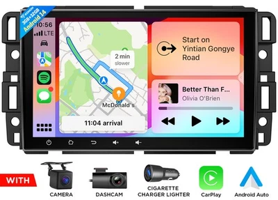 Radio estéreo para automóvil Android 14 3+32G para Chevy GMC Buick unidad principal Bluetooth 5,4 FM Foto 1 de 4