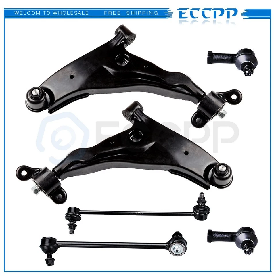 6PCS Front Ball Joint Control Arms Outer Tie Rods For 2002-05 Mitsubishi Eclipse Foto 1 de 4