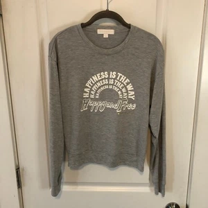 Spiritual Gangster Women's Sweater Savasana Happiness Graphic Sweatshirt M $78 - Picture 1 of 10
