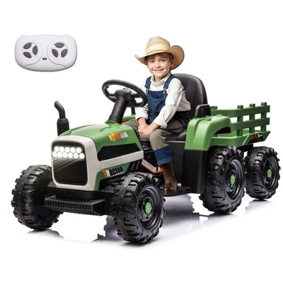 Coche eléctrico para niños 24V paseo en tractor con control remoto, LED, juguete de 3 velocidades, esmeralda Foto 1 de 4