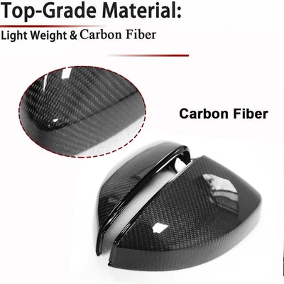 Tapas de cubierta de espejo retrovisor lateral de fibra de carbono para Audi A3 A3 Sline S3 RS3 8V Foto 1 de 4