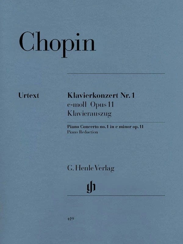 Chopin Concerto Piano & Orchestra E Minor Op 11 No 1 Duets Henle Urtext Book - Image 1 of 1