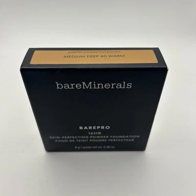 bareMinerals Barepro Powder Foundation 16hr Skin-Perfecting Medium Deep 40 Warm - Image 1 of 3
