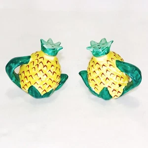 Vintage Ceramic Pineapple Salt and Pepper Shakers Japan - Picture 1 of 7