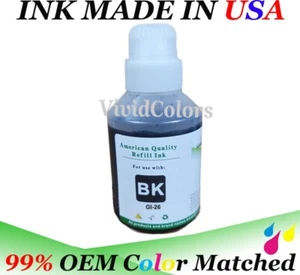 VC GI-26 Black Pigment Ink Bottle for Canon Pixma MAXIFY GX6020 GX7020 Printer - Picture 1 of 2