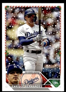 2023 Topps Holiday Enrique Hernández Los Angeles Dodgers #H124 - Picture 1 of 2