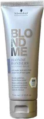 Bálsamo restaurador Schwarzkopf BlondMe Blonde Wonders, 2,53 oz nuevo sellado Foto 1 de 2