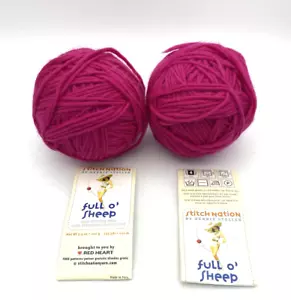 EINGESTELLT Stitch Nation Full O' Sheep 100 % peruanische Wolle Garn Pfingstrose # 2705 - Bild 1 von 4