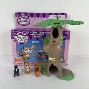Littlest Pet Shop 1994 Chirpy Tree Friends with Woody Home de colección coleccionable - Imagen 1 de 19