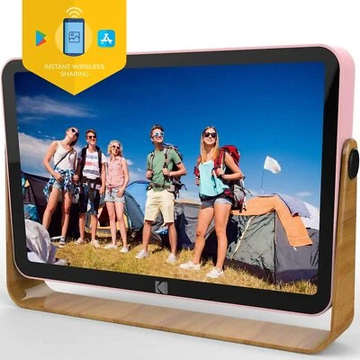 KODAK 10-inch Wi-Fi 16GB Rechargeable Digital Photo Frame, RWF-108 Rose Gold - Image 1 of 4