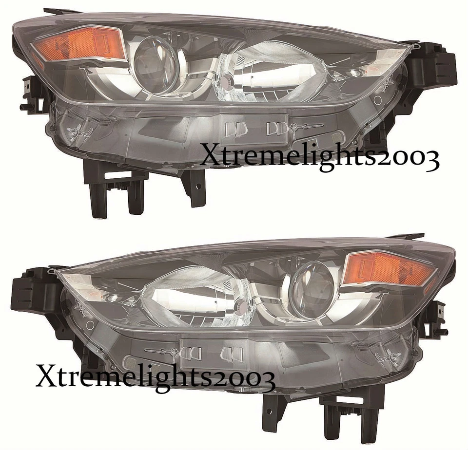 MAZDA CX3 CX-3 2016-2017 RIGHT LEFT HEADLIGHTS HEAD LAMPS FRONT LIGHTS PAIR SET - Image 1 of 1