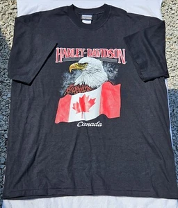 NOS Vtg 80s Harley Davidson Single Bald Eagle Niagara Falls Canada Shirt -XL- - Picture 1 of 6