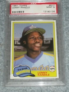 1981 Topps Traded Baseball #817 Lenny Randle PSA 9 Mint NQ - Picture 1 of 2