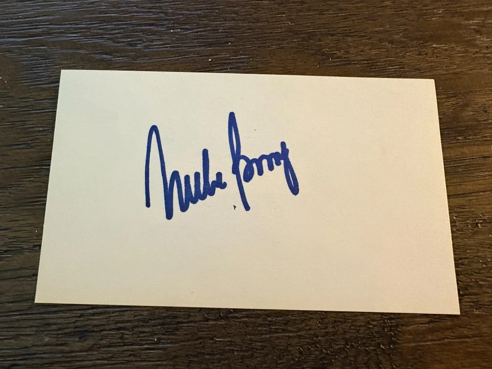 Tarjeta índice de hockey autografiada por Mike Bossy firmada por los New York Islanders 3x5 HOF Foto 1 de 1
