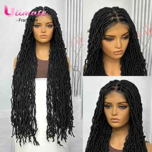 Full Lace Braided Wigs for Black Women 36 Inches Box Braided Wigs Knotless - Picture 1 of 15